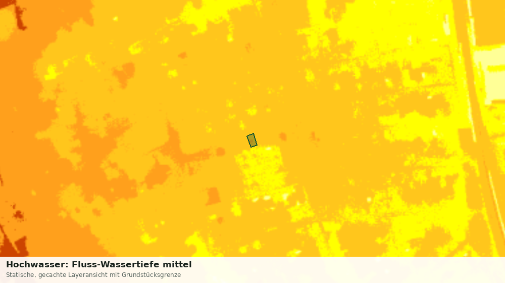 Statische Kartenansicht: Hochwasser: Fluss-Wassertiefe mittel