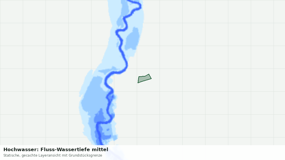 Statische Kartenansicht: Hochwasser: Fluss-Wassertiefe mittel