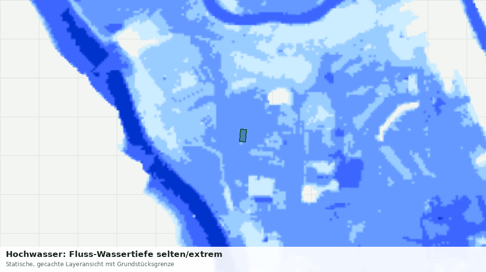 Statische Kartenansicht: Hochwasser: Fluss-Wassertiefe selten/extrem