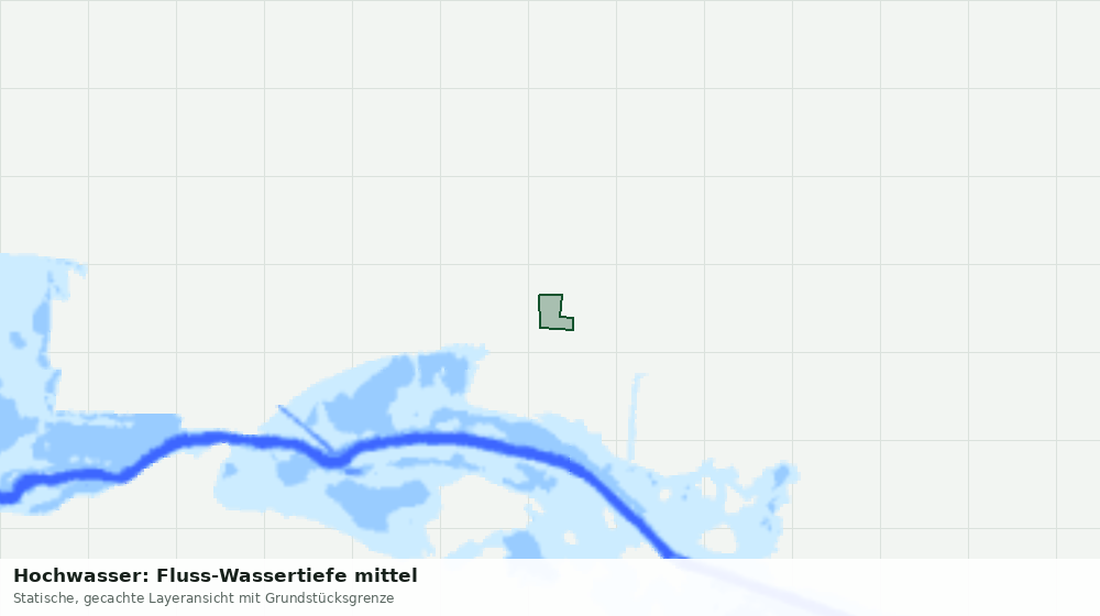 Statische Kartenansicht: Hochwasser: Fluss-Wassertiefe mittel