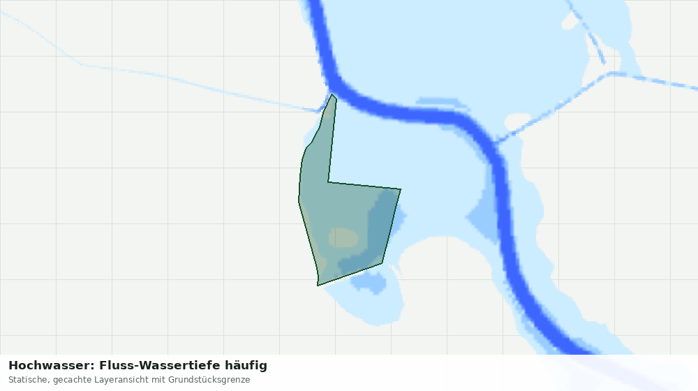 Statische Kartenansicht: Hochwasser: Fluss-Wassertiefe häufig