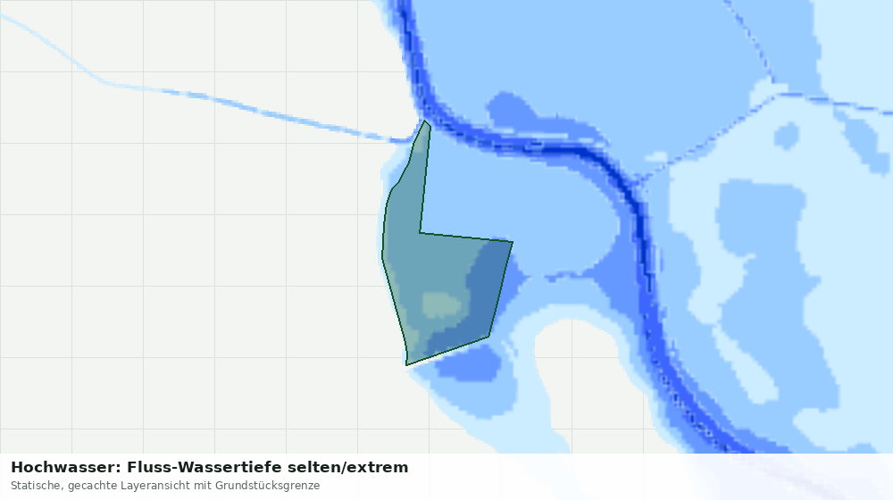 Statische Kartenansicht: Hochwasser: Fluss-Wassertiefe selten/extrem