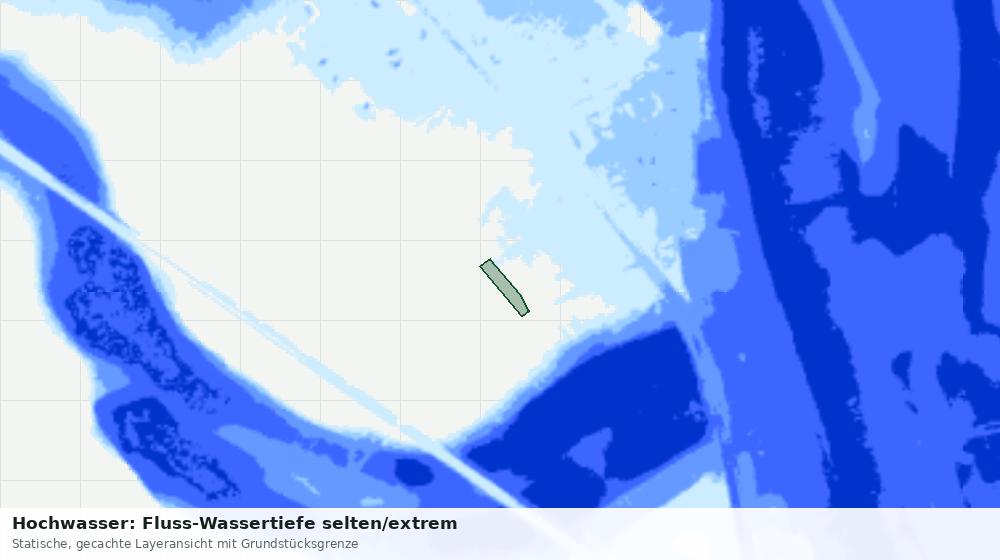 Statische Kartenansicht: Hochwasser: Fluss-Wassertiefe selten/extrem