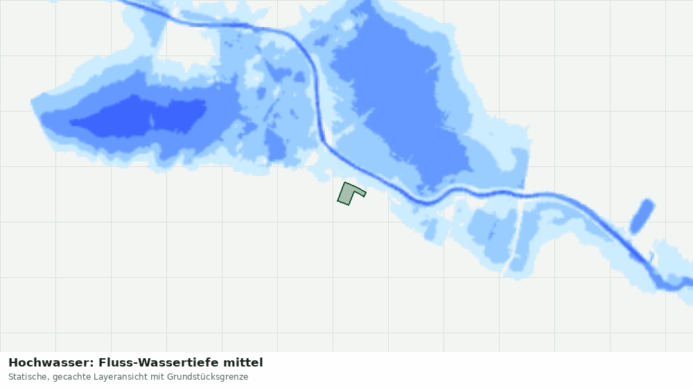 Statische Kartenansicht: Hochwasser: Fluss-Wassertiefe mittel