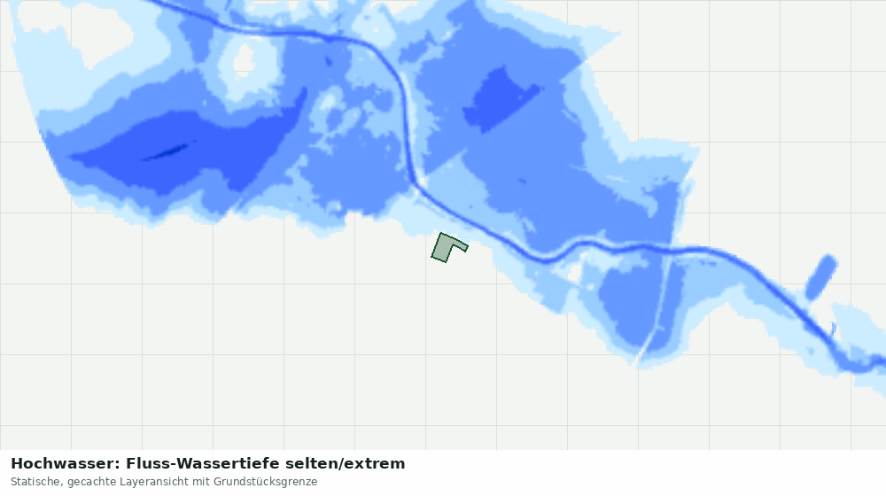 Statische Kartenansicht: Hochwasser: Fluss-Wassertiefe selten/extrem