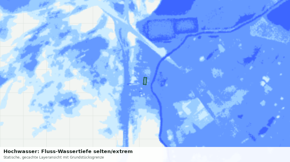 Statische Kartenansicht: Hochwasser: Fluss-Wassertiefe selten/extrem