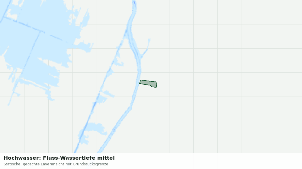 Statische Kartenansicht: Hochwasser: Fluss-Wassertiefe mittel