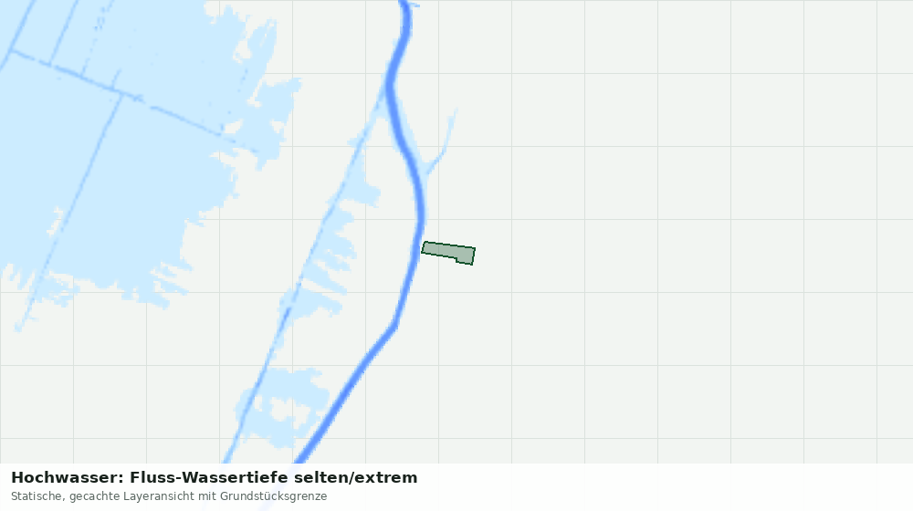 Statische Kartenansicht: Hochwasser: Fluss-Wassertiefe selten/extrem