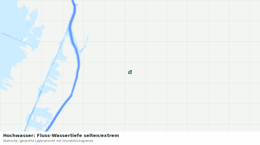 Statische Kartenansicht: Hochwasser: Fluss-Wassertiefe selten/extrem