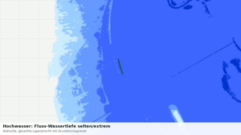 Statische Kartenansicht: Hochwasser: Fluss-Wassertiefe selten/extrem