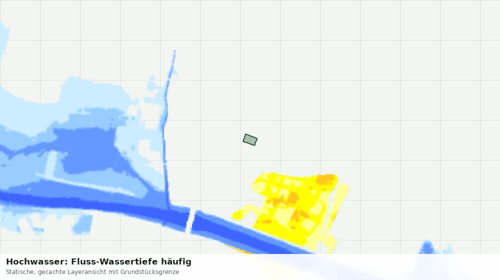 Statische Kartenansicht: Hochwasser: Fluss-Wassertiefe häufig