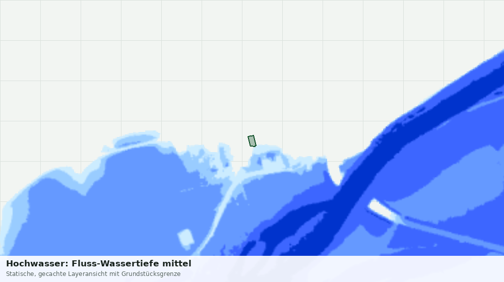 Statische Kartenansicht: Hochwasser: Fluss-Wassertiefe mittel