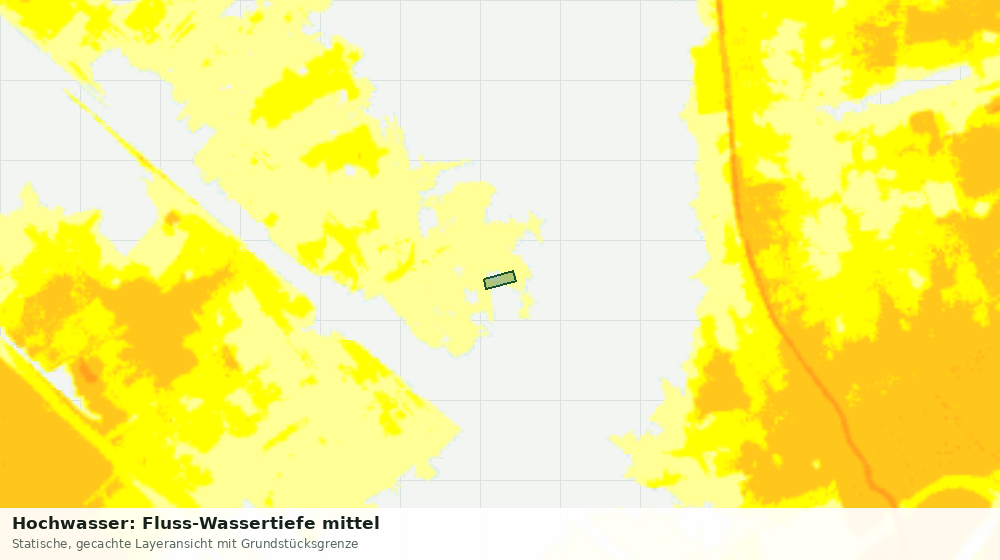 Statische Kartenansicht: Hochwasser: Fluss-Wassertiefe mittel