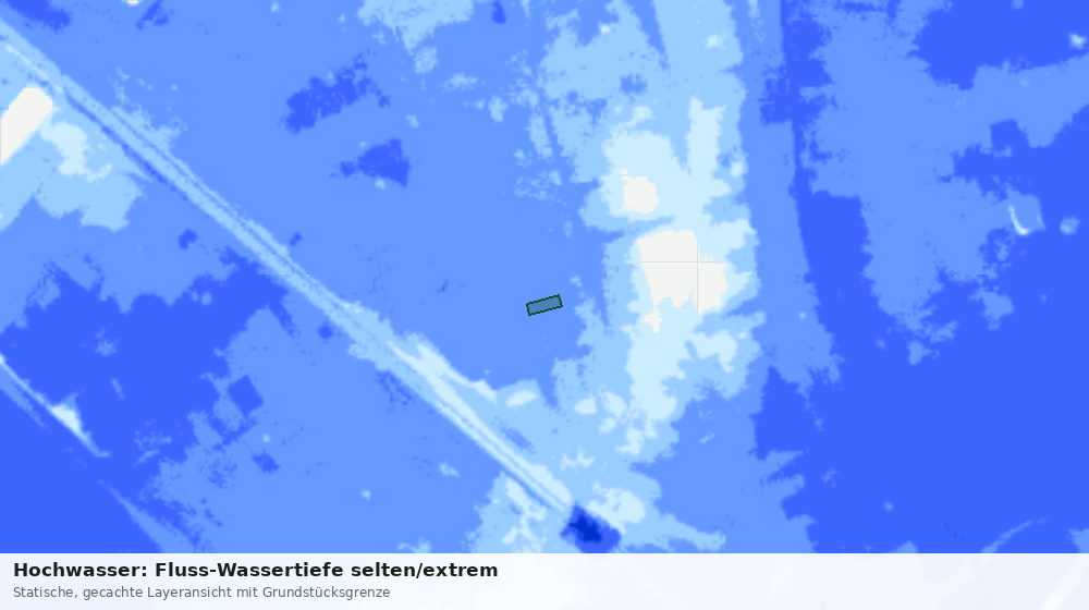 Statische Kartenansicht: Hochwasser: Fluss-Wassertiefe selten/extrem