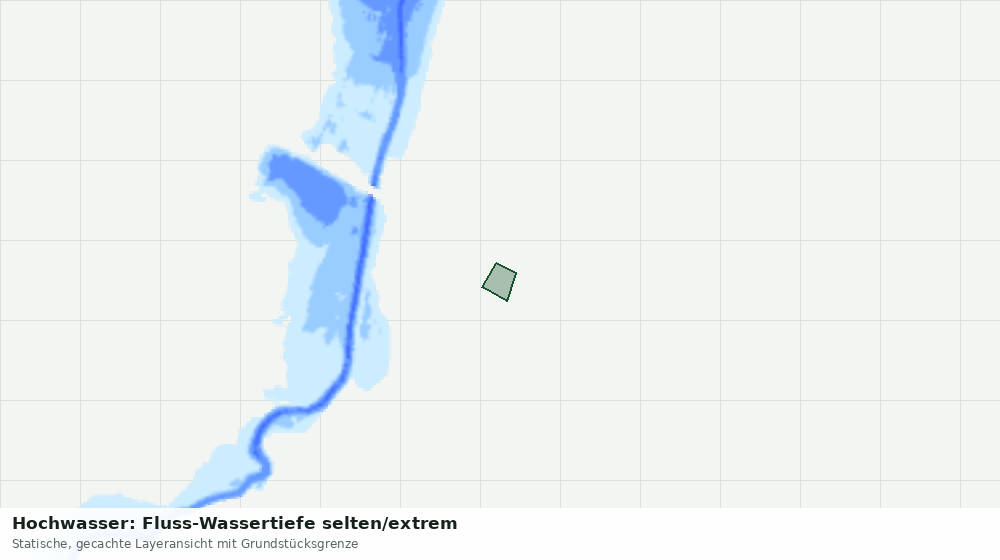 Statische Kartenansicht: Hochwasser: Fluss-Wassertiefe selten/extrem