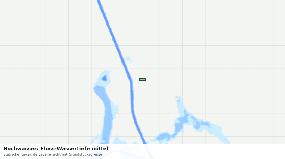 Statische Kartenansicht: Hochwasser: Fluss-Wassertiefe mittel