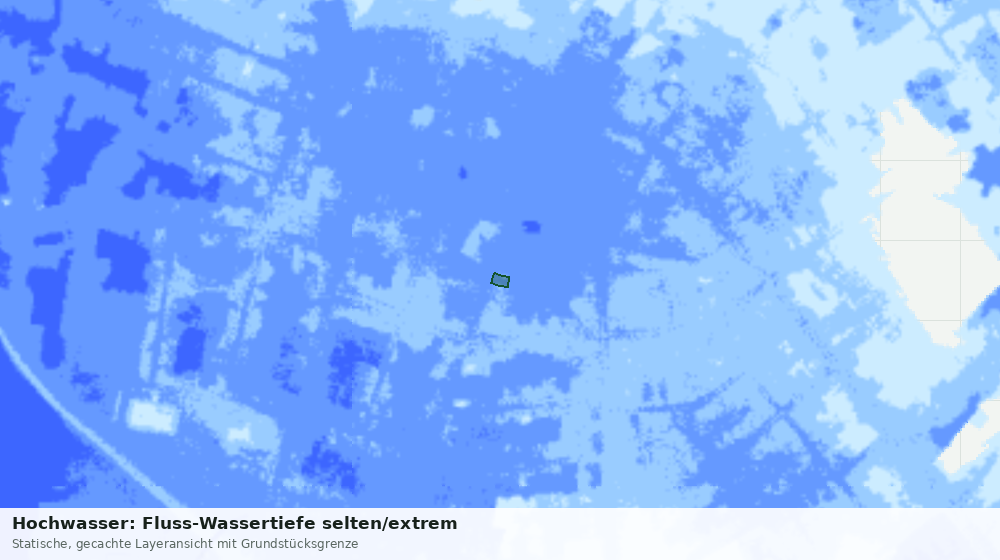 Statische Kartenansicht: Hochwasser: Fluss-Wassertiefe selten/extrem