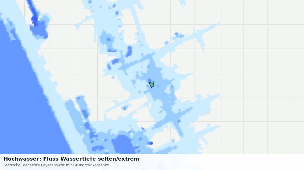 Statische Kartenansicht: Hochwasser: Fluss-Wassertiefe selten/extrem