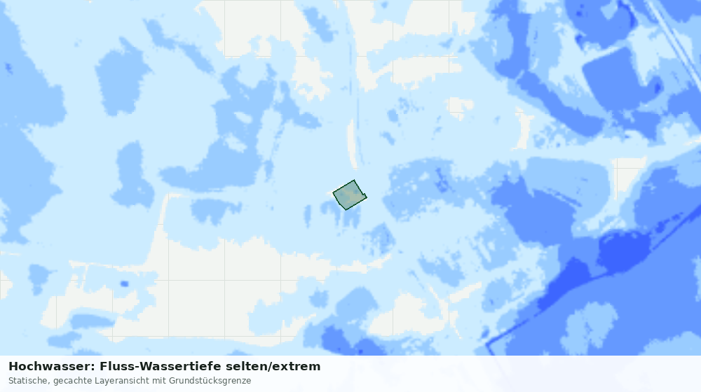 Statische Kartenansicht: Hochwasser: Fluss-Wassertiefe selten/extrem