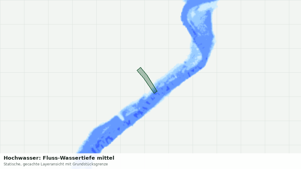 Statische Kartenansicht: Hochwasser: Fluss-Wassertiefe mittel