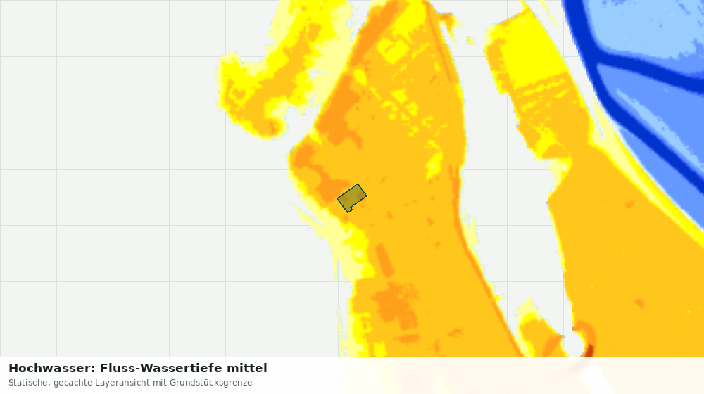 Statische Kartenansicht: Hochwasser: Fluss-Wassertiefe mittel