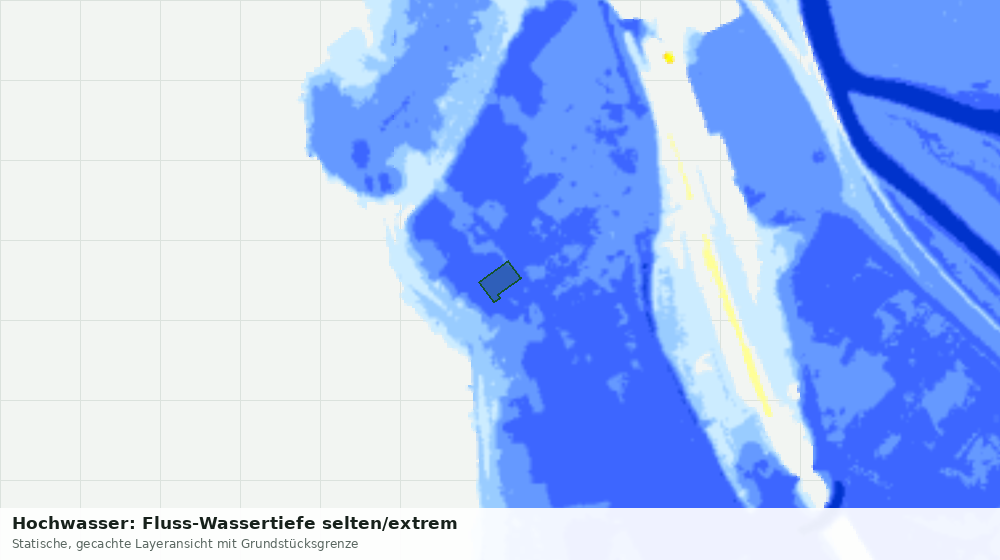 Statische Kartenansicht: Hochwasser: Fluss-Wassertiefe selten/extrem