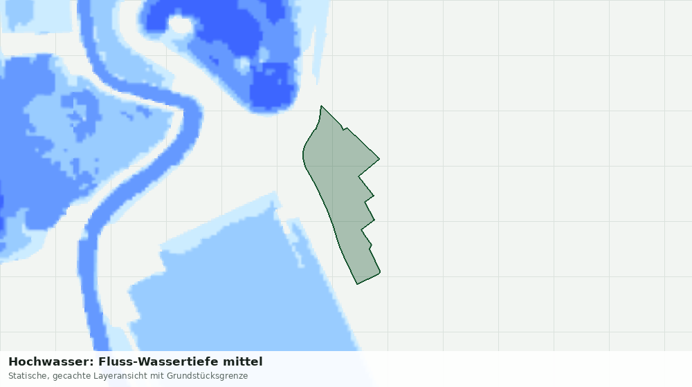 Statische Kartenansicht: Hochwasser: Fluss-Wassertiefe mittel