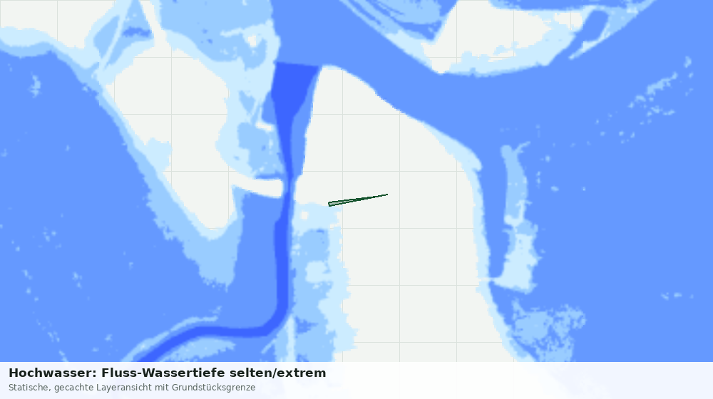 Statische Kartenansicht: Hochwasser: Fluss-Wassertiefe selten/extrem