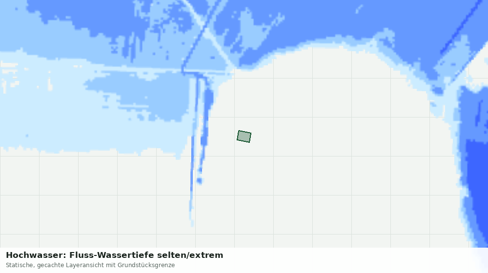 Statische Kartenansicht: Hochwasser: Fluss-Wassertiefe selten/extrem