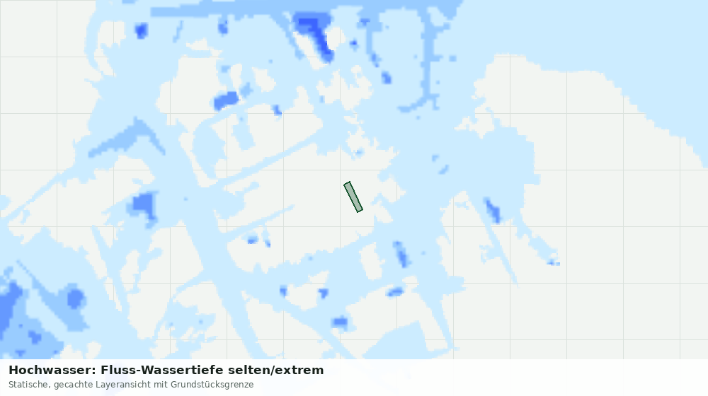 Statische Kartenansicht: Hochwasser: Fluss-Wassertiefe selten/extrem