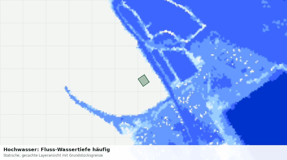 Statische Kartenansicht: Hochwasser: Fluss-Wassertiefe häufig