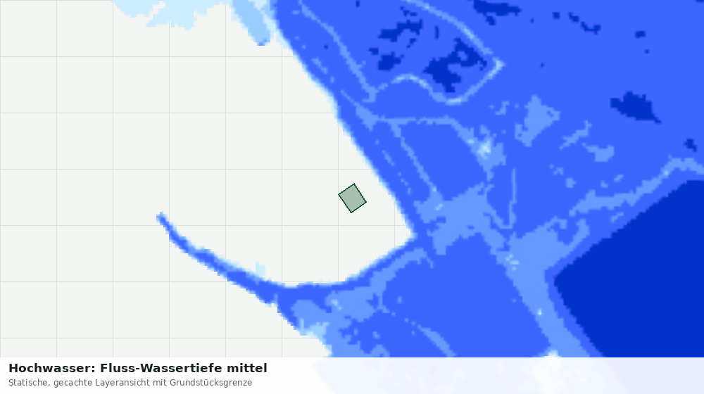 Statische Kartenansicht: Hochwasser: Fluss-Wassertiefe mittel