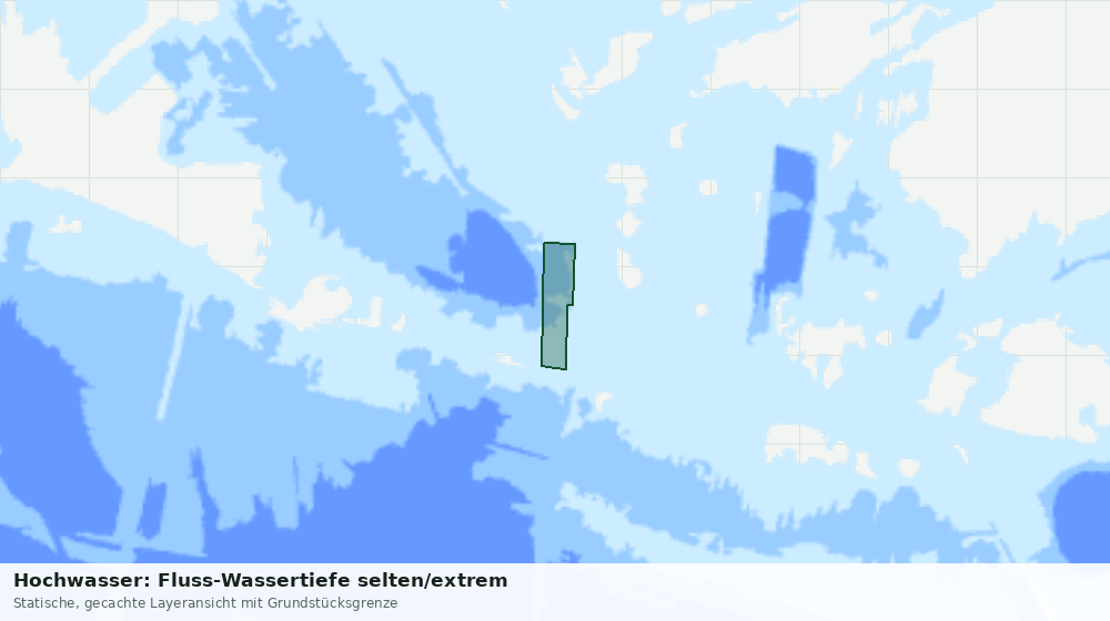 Statische Kartenansicht: Hochwasser: Fluss-Wassertiefe selten/extrem
