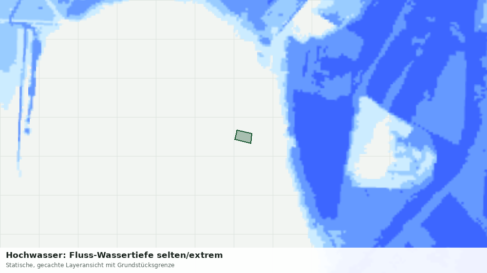Statische Kartenansicht: Hochwasser: Fluss-Wassertiefe selten/extrem