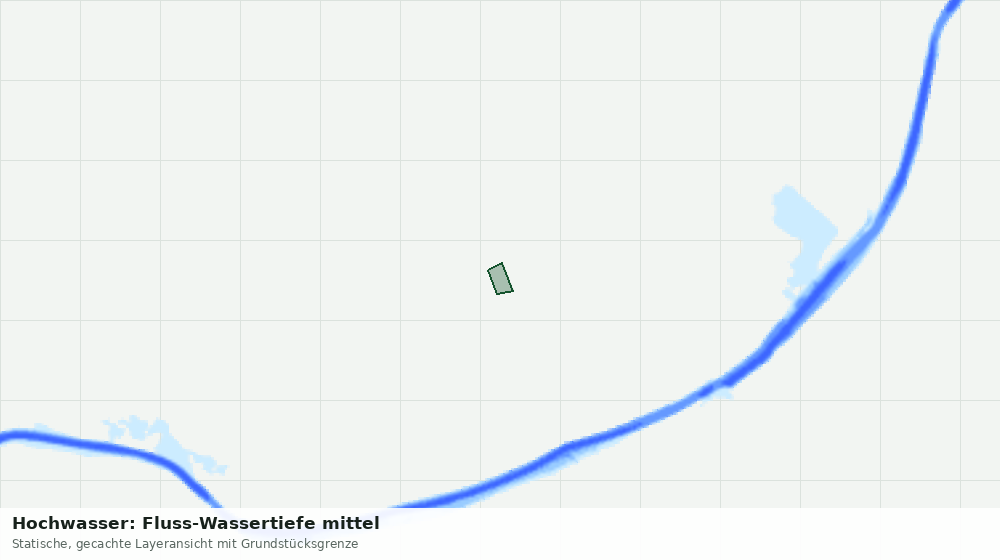 Statische Kartenansicht: Hochwasser: Fluss-Wassertiefe mittel