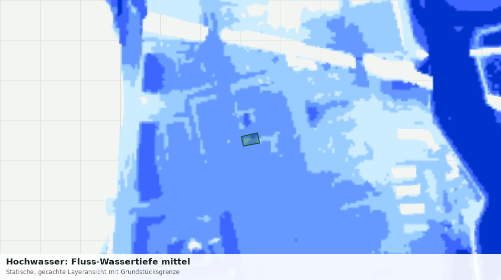 Statische Kartenansicht: Hochwasser: Fluss-Wassertiefe mittel