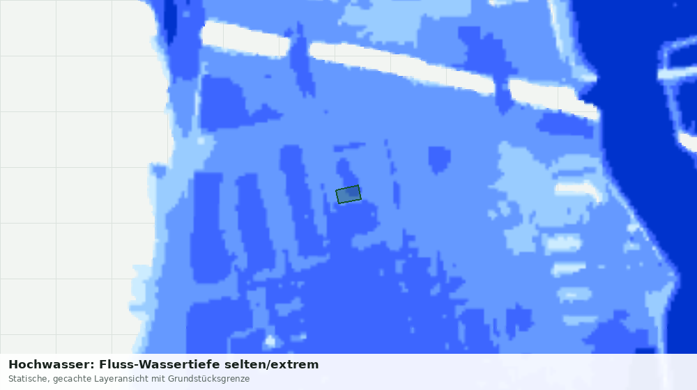 Statische Kartenansicht: Hochwasser: Fluss-Wassertiefe selten/extrem