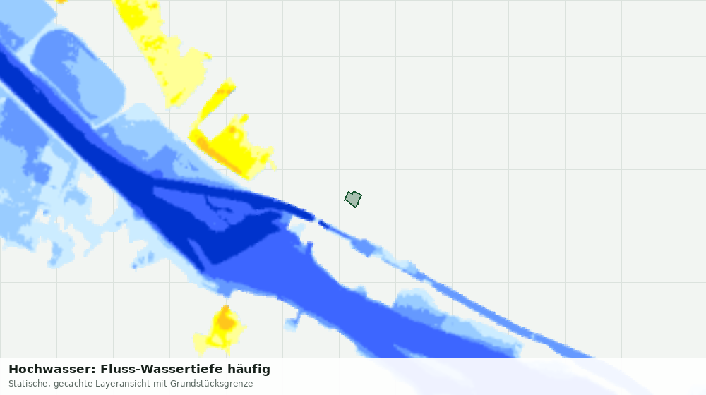 Statische Kartenansicht: Hochwasser: Fluss-Wassertiefe häufig