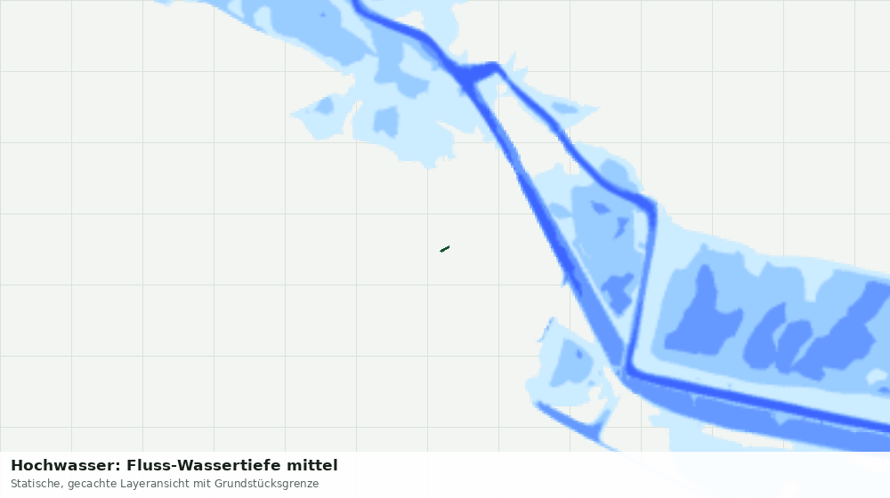 Statische Kartenansicht: Hochwasser: Fluss-Wassertiefe mittel