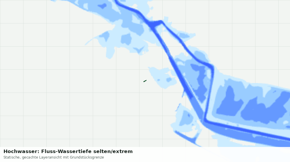 Statische Kartenansicht: Hochwasser: Fluss-Wassertiefe selten/extrem