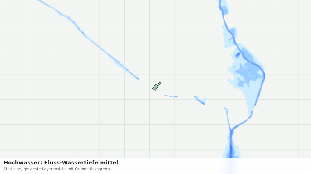 Statische Kartenansicht: Hochwasser: Fluss-Wassertiefe mittel