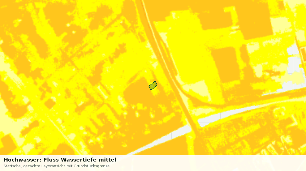 Statische Kartenansicht: Hochwasser: Fluss-Wassertiefe mittel