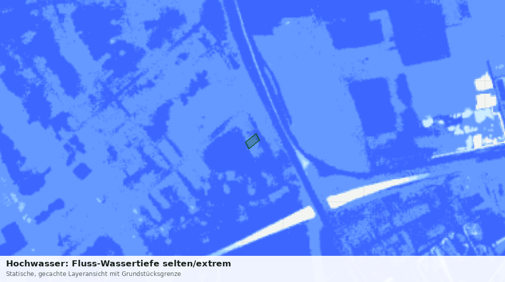 Statische Kartenansicht: Hochwasser: Fluss-Wassertiefe selten/extrem