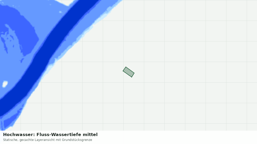 Statische Kartenansicht: Hochwasser: Fluss-Wassertiefe mittel