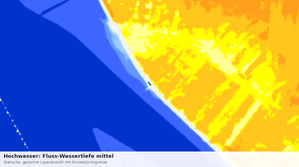 Statische Kartenansicht: Hochwasser: Fluss-Wassertiefe mittel
