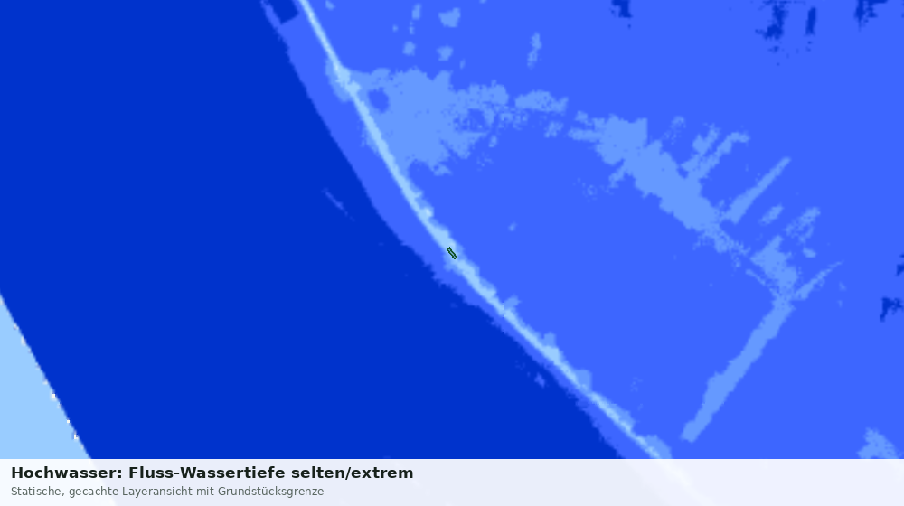 Statische Kartenansicht: Hochwasser: Fluss-Wassertiefe selten/extrem