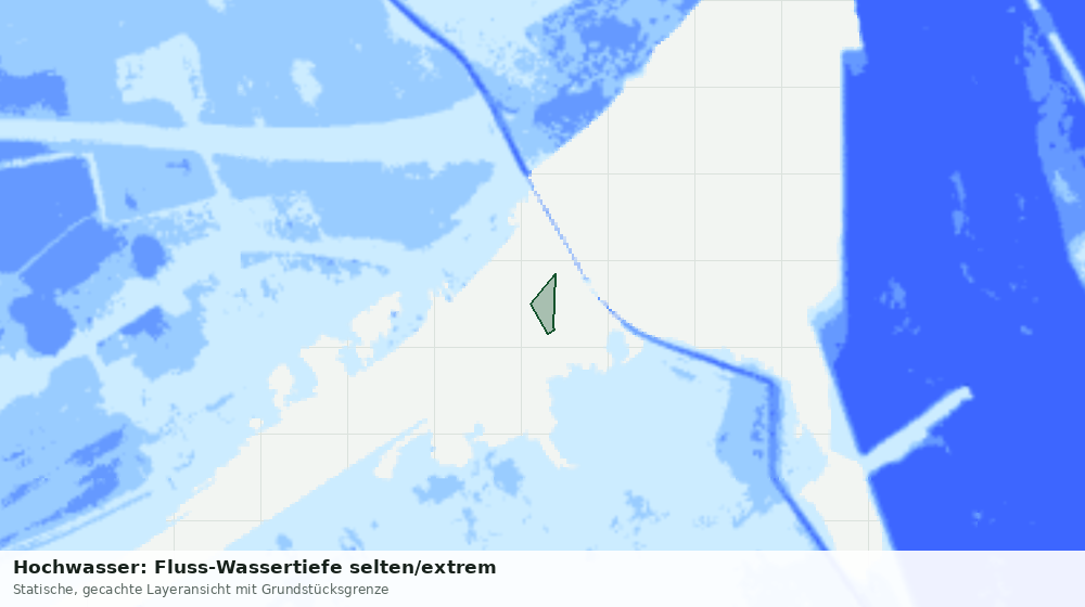 Statische Kartenansicht: Hochwasser: Fluss-Wassertiefe selten/extrem