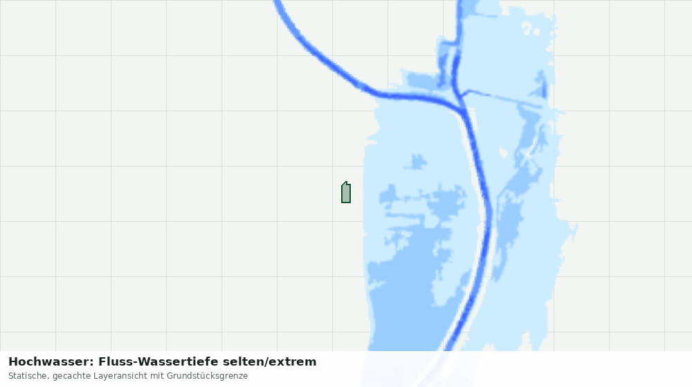Statische Kartenansicht: Hochwasser: Fluss-Wassertiefe selten/extrem