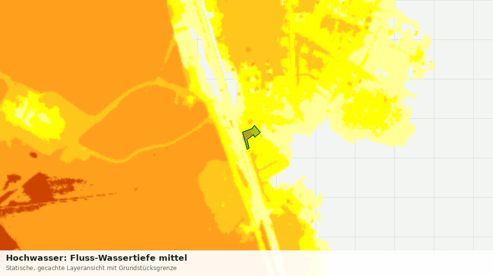 Statische Kartenansicht: Hochwasser: Fluss-Wassertiefe mittel