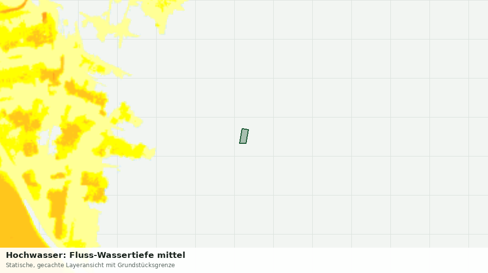 Statische Kartenansicht: Hochwasser: Fluss-Wassertiefe mittel